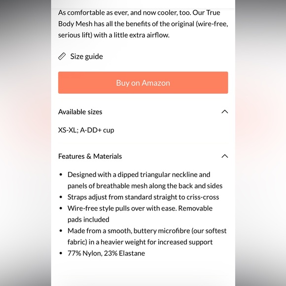 Tru & Co True Body Lift Mesh Triangle Bra in Black - Picture 6 of 14